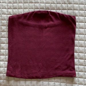 NEVER WORN BEFORE burgundy tube top